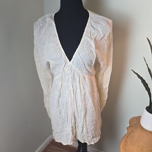 Asos DESIGN metalic Gold Stripe Mini Dress Swim Coverup